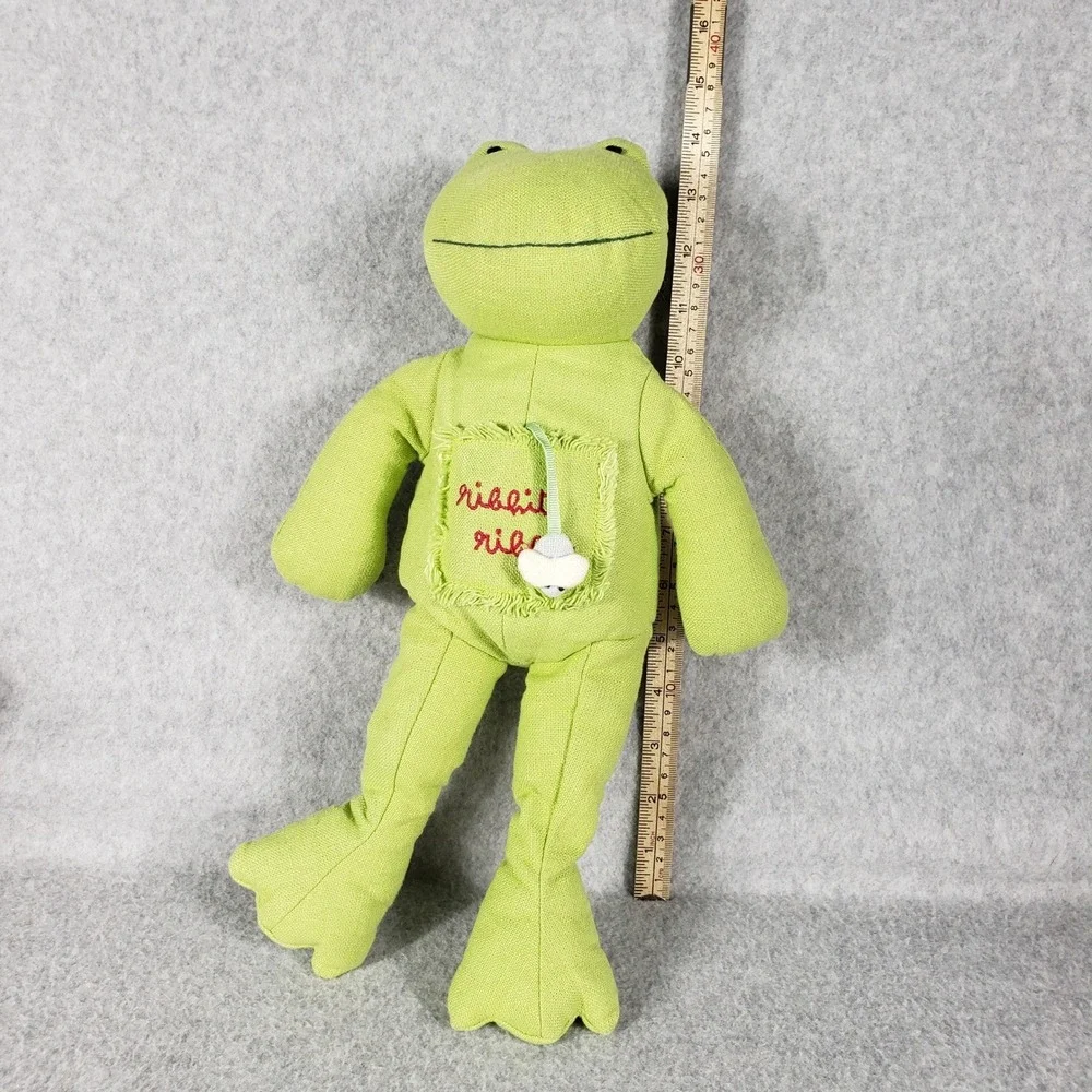 Pottery Barn‎ Kid Alphabet  Nursery Frog Plush Toy Ribbit Ribbit Stuffed Animal